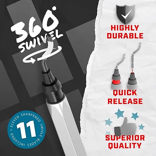 Vista 8 de AFA Tooling - Herramienta de desbarbado con 31 cuchillas giratorias de acero de alta velocidad - Funciona en metal, resina, tubos de PVC, cobre