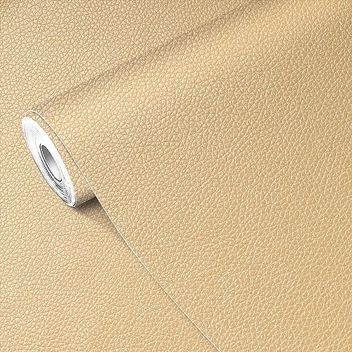 MICTER Patch de Réparation en Cuir, 40 x 200cm Patch Cuir Auto-adhésif Rénovation, Cuir Adhesif Reparation Canapé Pour Réparation et Rénovation de Canapé, Siège, Vestes, Artisanat (Champagne)
