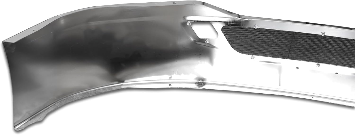 KOZAK 17" Chrome Bumper without Fog light cut out, with sensor Compatible with Kenworth T680 Next Gen 2022+ Includes Brackets, Logo, 2X 22 Windshield Wipers, Keychain and Reflective Vest
