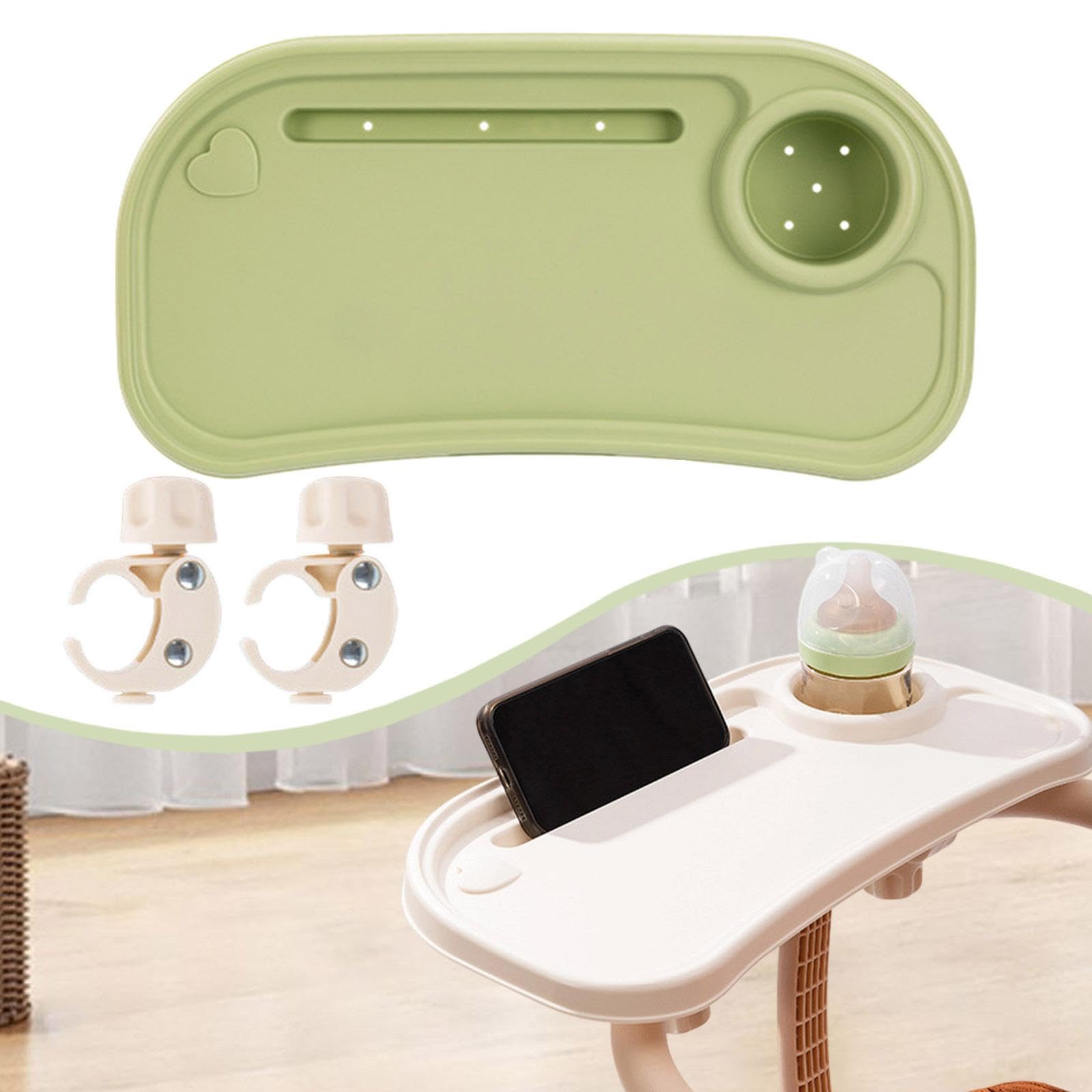 Colcolo Plateau Repas Universel pour Poussette, Porte-gobelet, Accessoire Facile à Installer, Compatible avec la Plupart des poussettes.