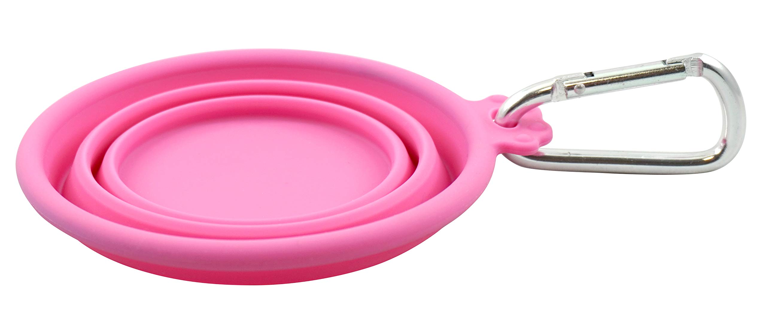 FFDPET Silicone Collapsible Travel Bowl for Dogs & Cats, Medium, Pink - Image 2