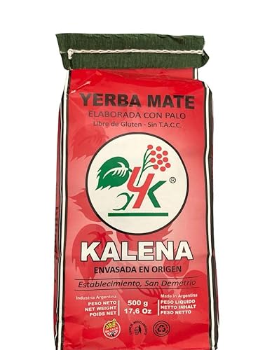 KALENA Yerba Mate - Té agroecológico – 1.1 libras / 500 g / 17.6 oz té de desintoxicación agroecológica – Hoja suelta de yerba mate – Té Hi Caf – Té