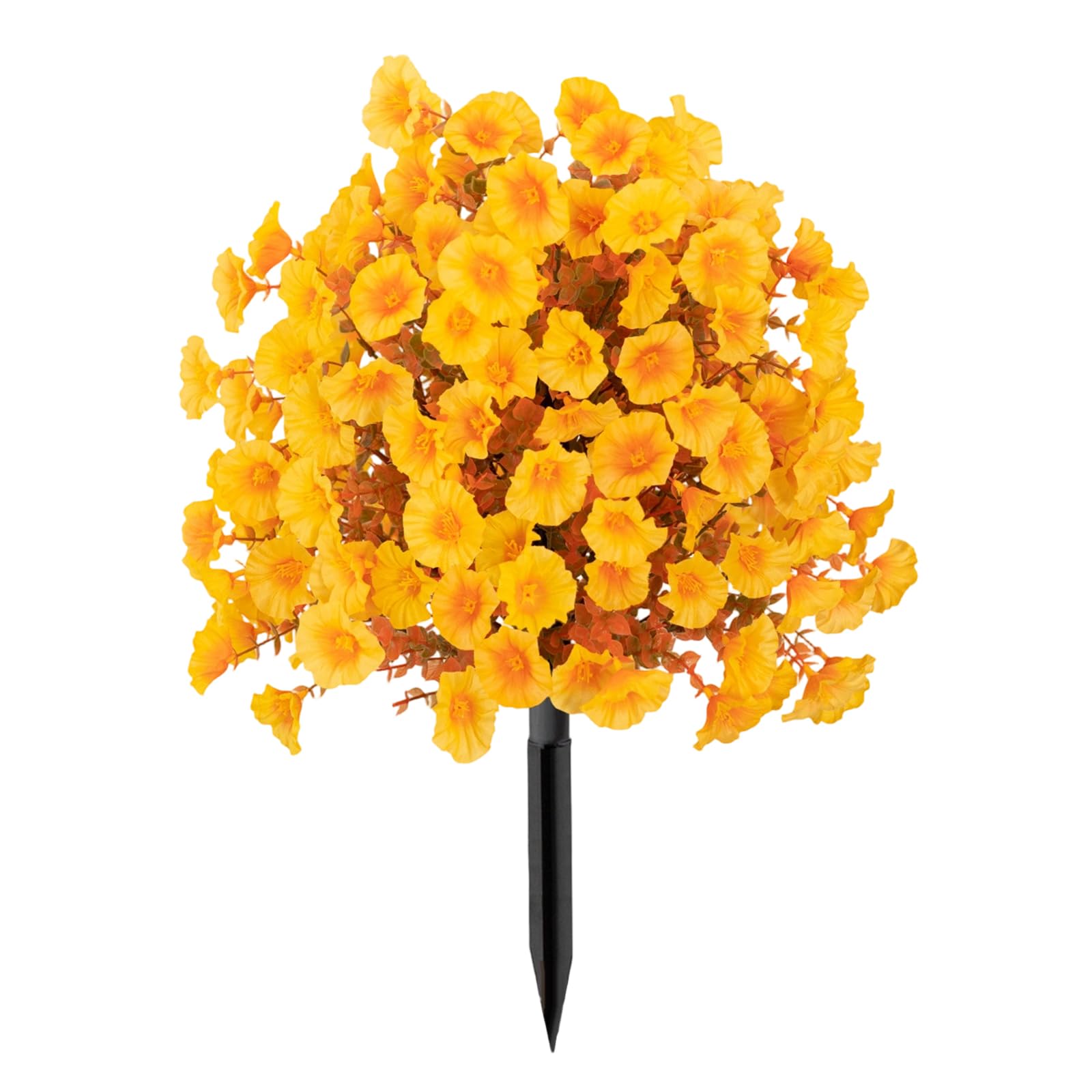 Msioytog Artificial Morning Glory Plant with Ground Stake Weather Resistant Realistic Flower for Garden Patio Front Porch Fraudulent Morningglory Flower with Stake