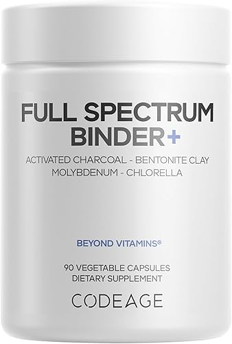 Codeage Carpeta + suplemento de carpeta sistémica, pastillas de carbón activado, polvo mineral de arcilla de bentonita, ácidos fúlvicos y húmicos,