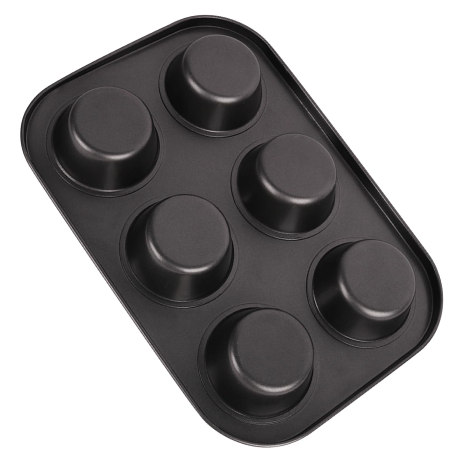 2 paquetes de moldes redondos antiadherentes para hornear magdalenas, moldes para magdalenas, moldes para tartas de queso, acero al carbono, color negro