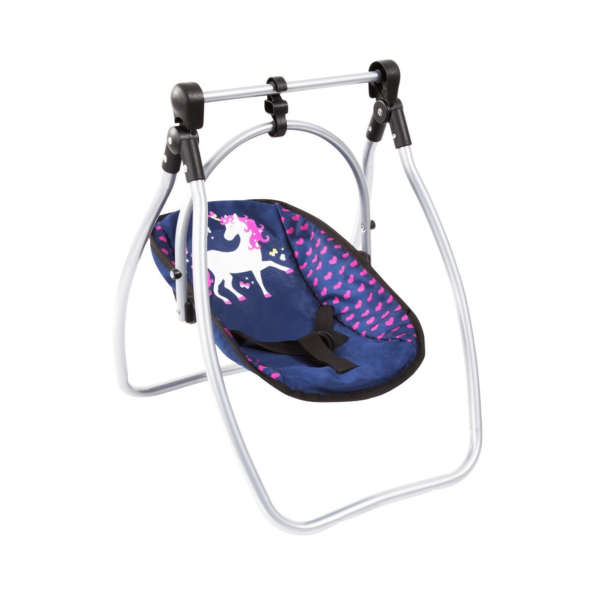 Bayer Design Poltroncina per bambole, seggiolone per bambole con borsa | Set per bambole con borsa e stoviglie in plastica