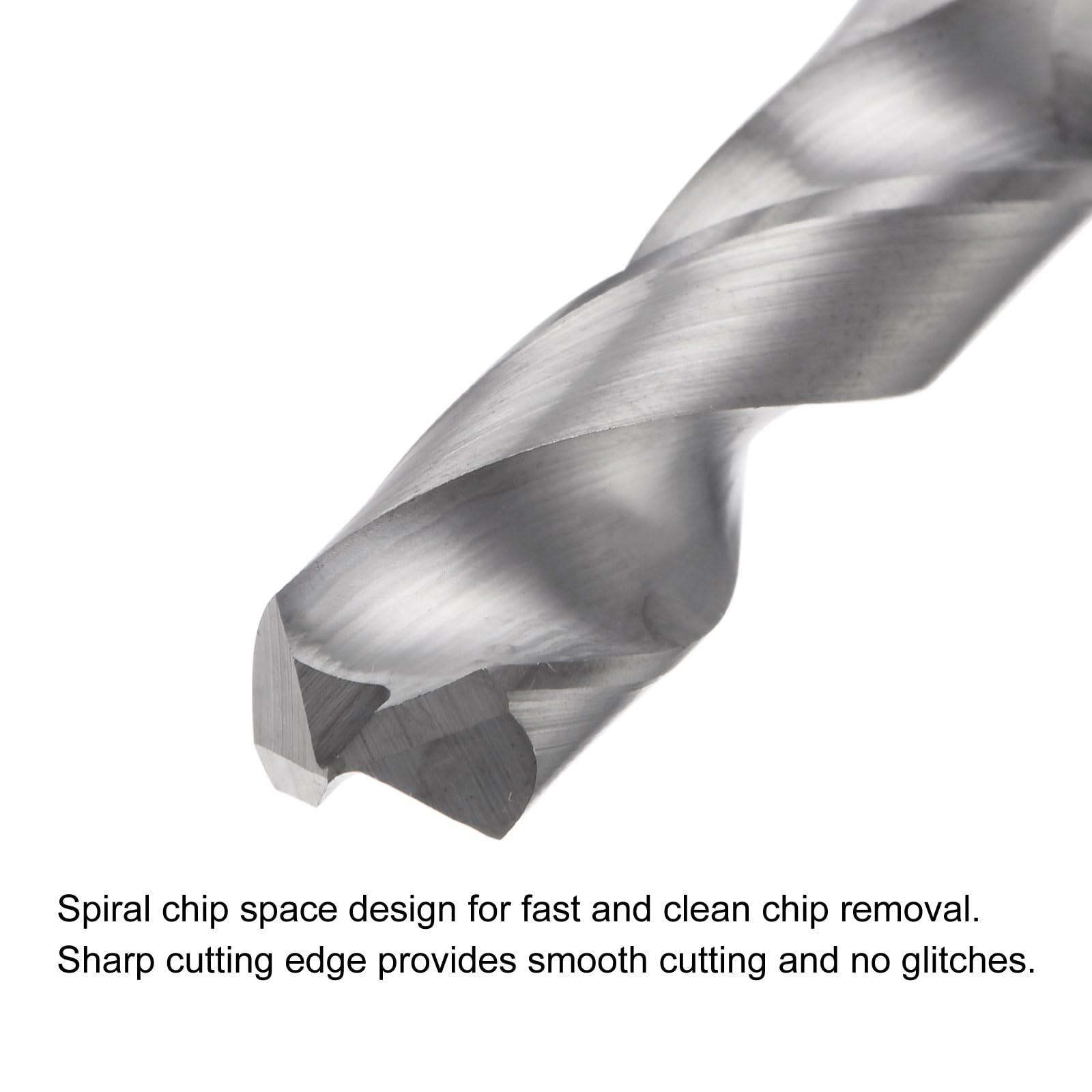 uxcell Brocas de carburo sólido, 9 mm, C2/K20, de carburo de tungsteno, broca Jobber, herramienta de perforación de vástago recto para acero inoxidable, aluminio, hierro, metal, plástico, 2 unidades