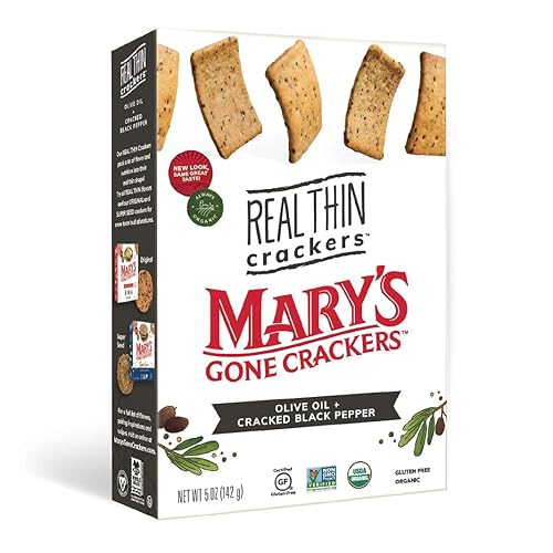 Galletas de Marys Gone Crackers hechas con ingredientes enteros orgánicos