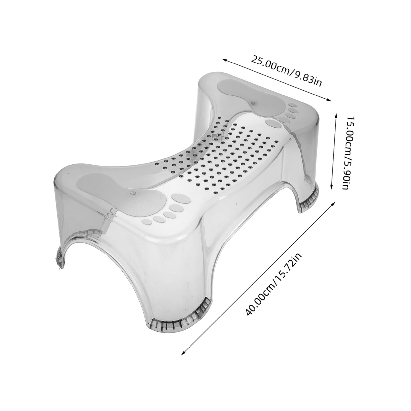Sgabello per Wc per Bambini Design Antiscivolo in Pet Multifunzionale, Rialzo Bagno per Anziani e Ragazzi, Pratico Sgabello da Bagno Sicuro e Resistente