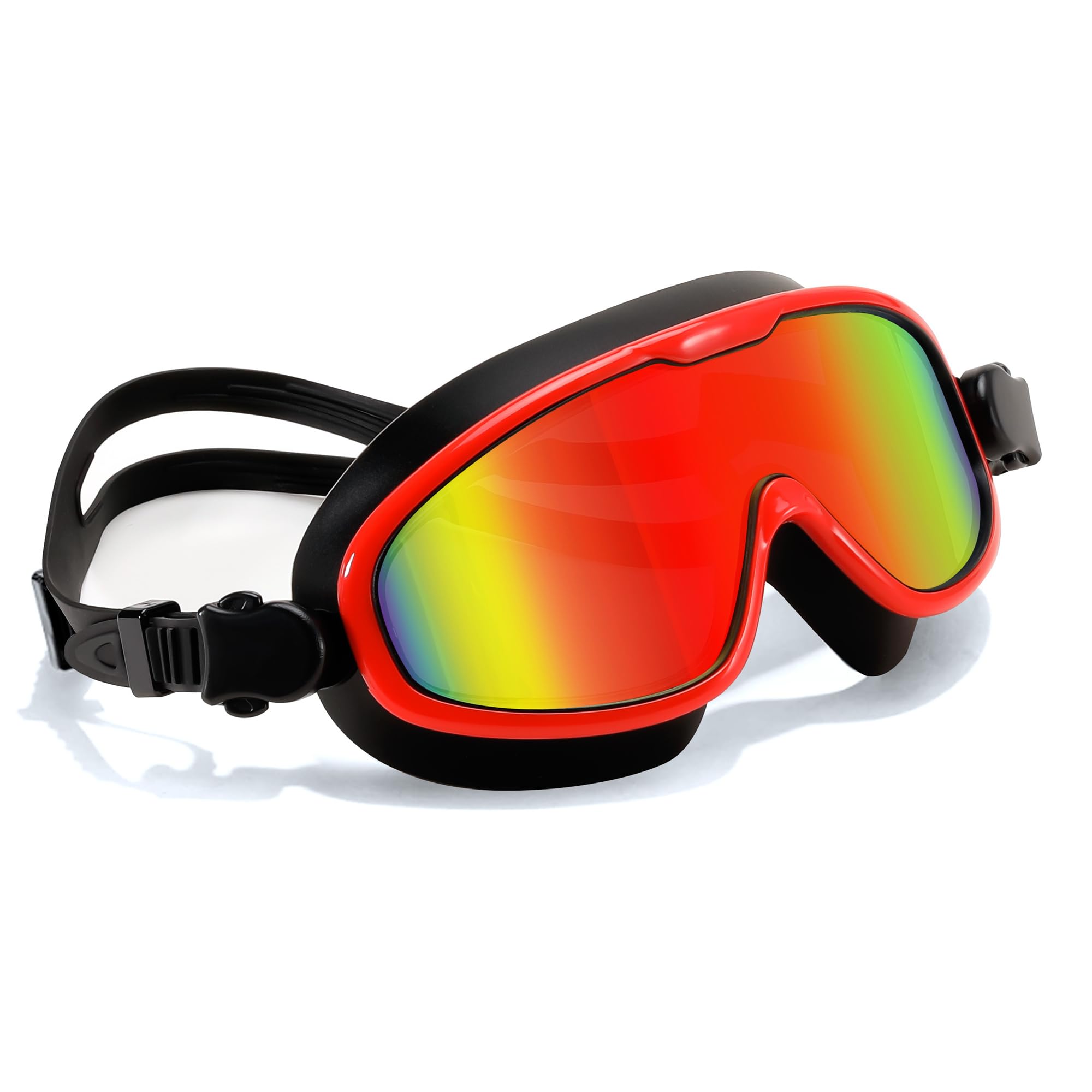 FEISEDY Swim Goggles No Leaking Anti-Fog Pool Goggles Swimming Goggles Adult Men Women Youth, 180° Clear Vision UV400 B2389