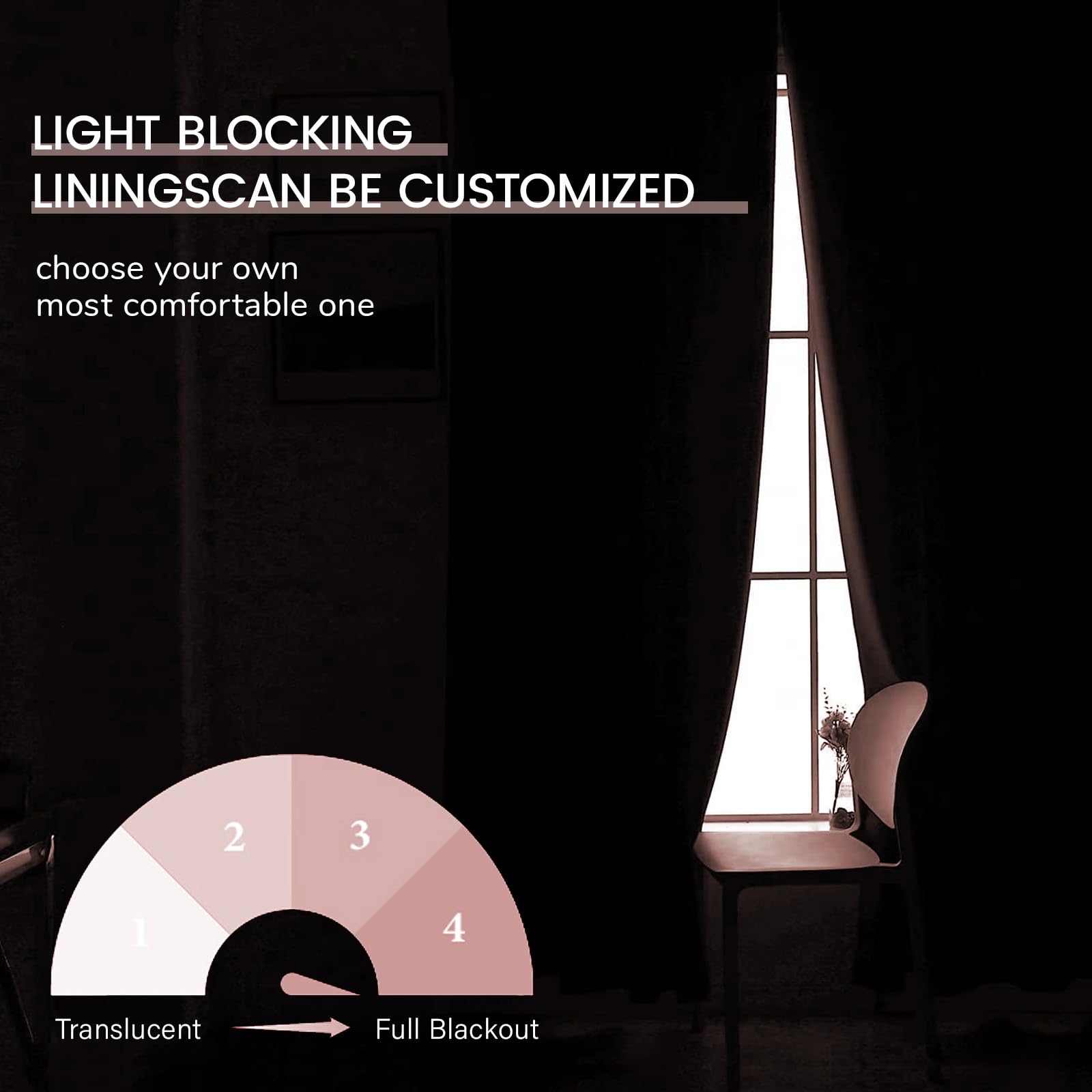 Fredesign Custom Curtains 80% Polyester & 20% Linen Drapery Panel for Living Room,Multi-Type Hanging Styles,Size Customizable(Sedona 1 Panel)