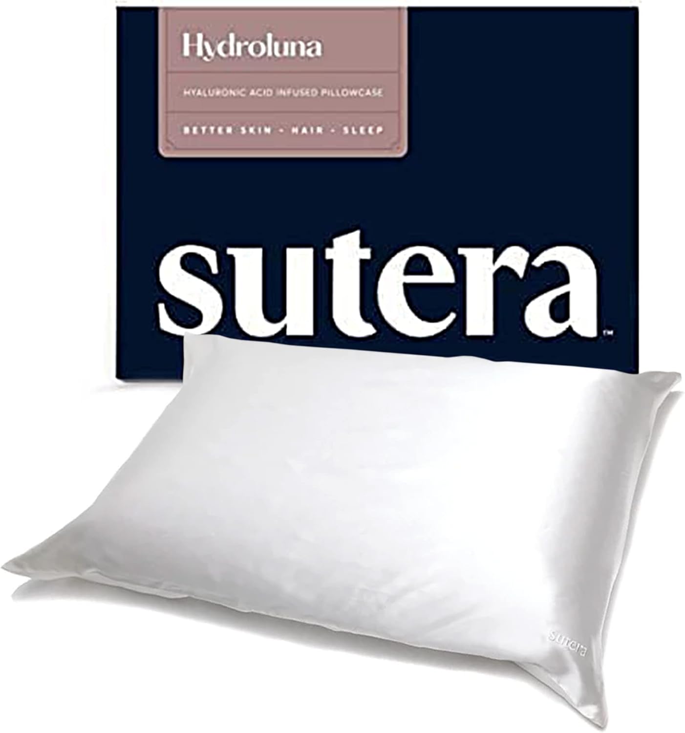 SUTERA Hydroluna 100 Mulberry Silk Pillowcase for Hair