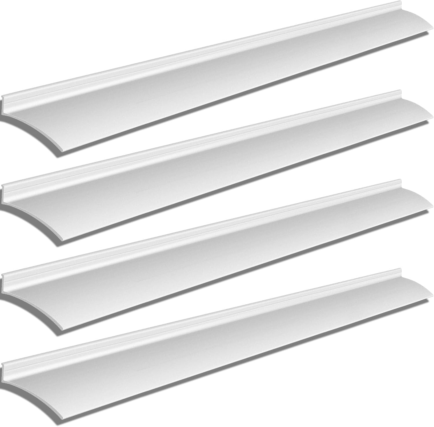 Hicarer 2 Pcs Door Drip Cap Anodized Aluminum Weather Stripping Overall Height 1-1/2 Inches Overhead Rain Top Drip Guard Edge Door Window Deflector Home Top Weatherstrip (40 Inch,Silver) 40 Inch Silver 2