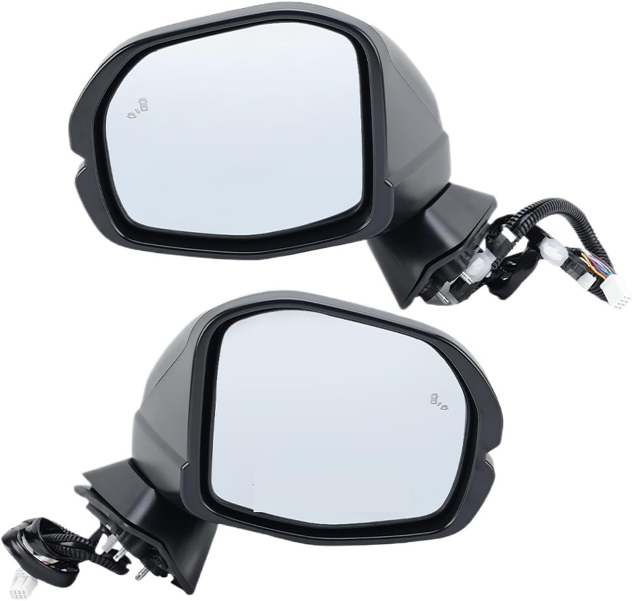 8 Pin Rear View Mirror Assembly Compatible with Honda ZRV 2023 2024 2025, Black Blind Spot Light, Manual Folding Side Accessories for Car(1pc left)