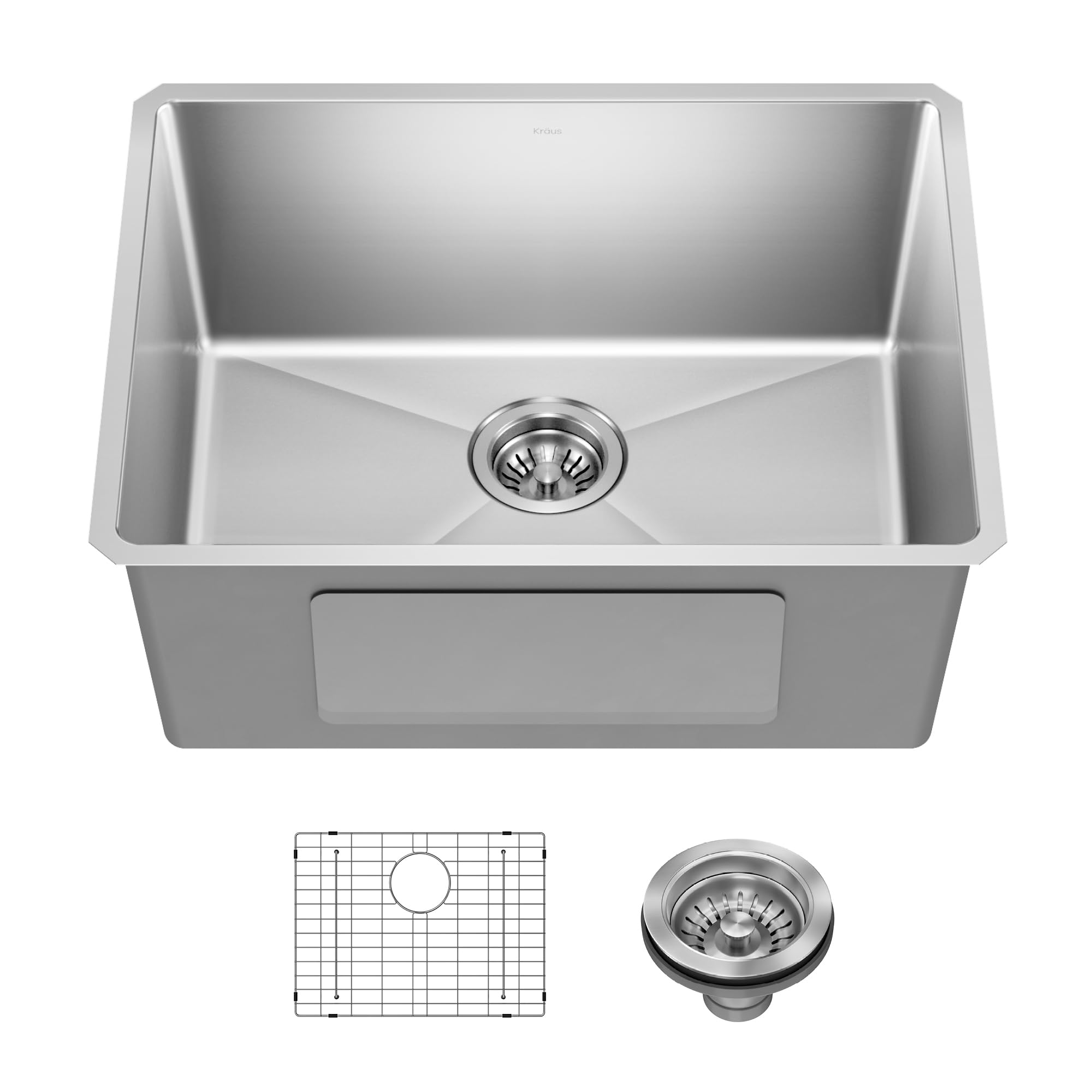 KRAUS Fairlane 24 in Undermount Single Bowl Stainless Steel