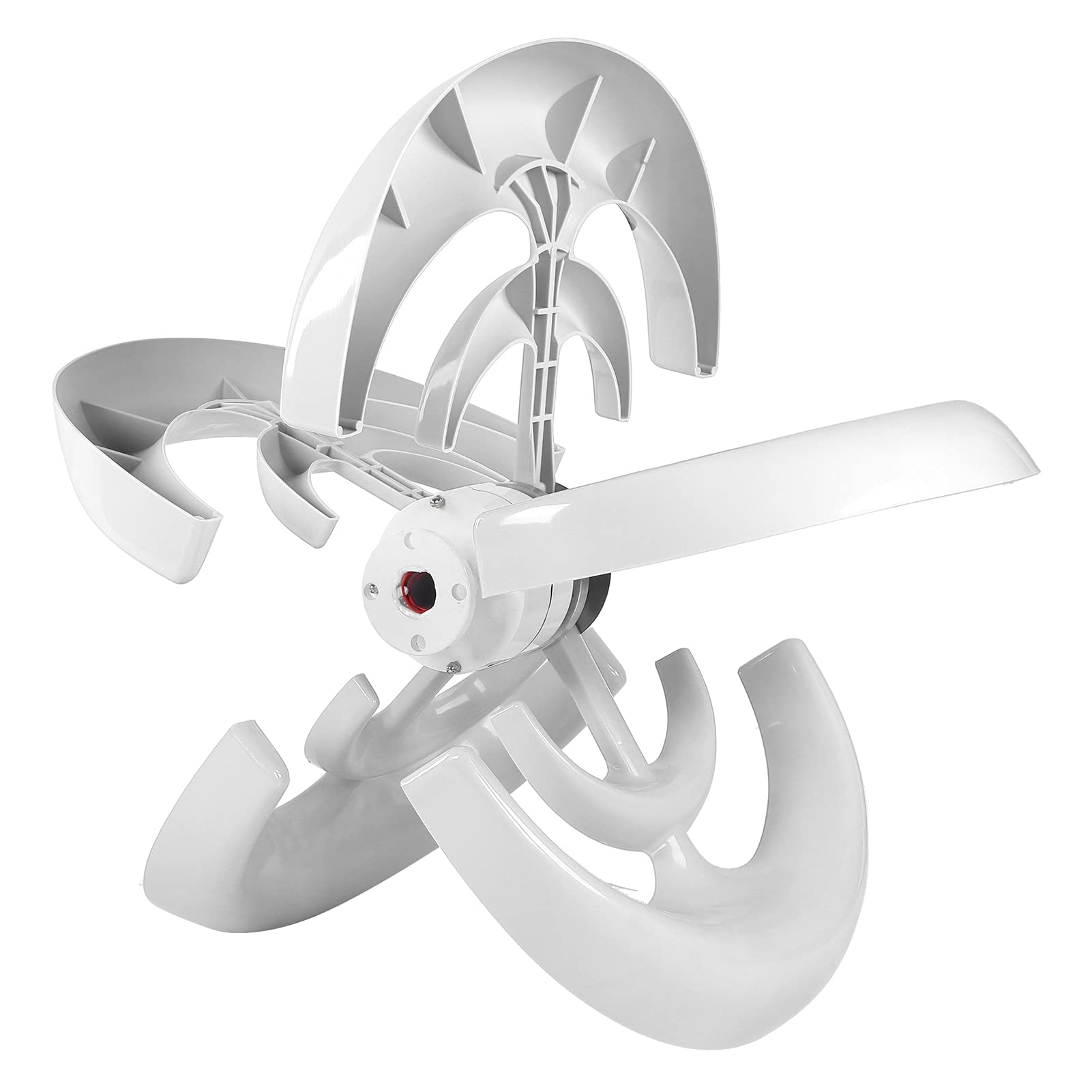 Garosa Kit di Eoliche a 5 Pale da 100 W Generatore di Energia Eolica per Barche Ricarica con Bassa velocità di Avvio 2 M/s Corpo in Acciaio Legato Bianco per Cabine di Barche (12V)