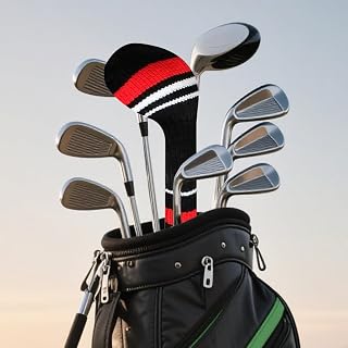 1PCS Simple Cute Knit Golf Club Cover for 1# Driver(460cc) Wood with Rotating Number Tags for Man and Woman