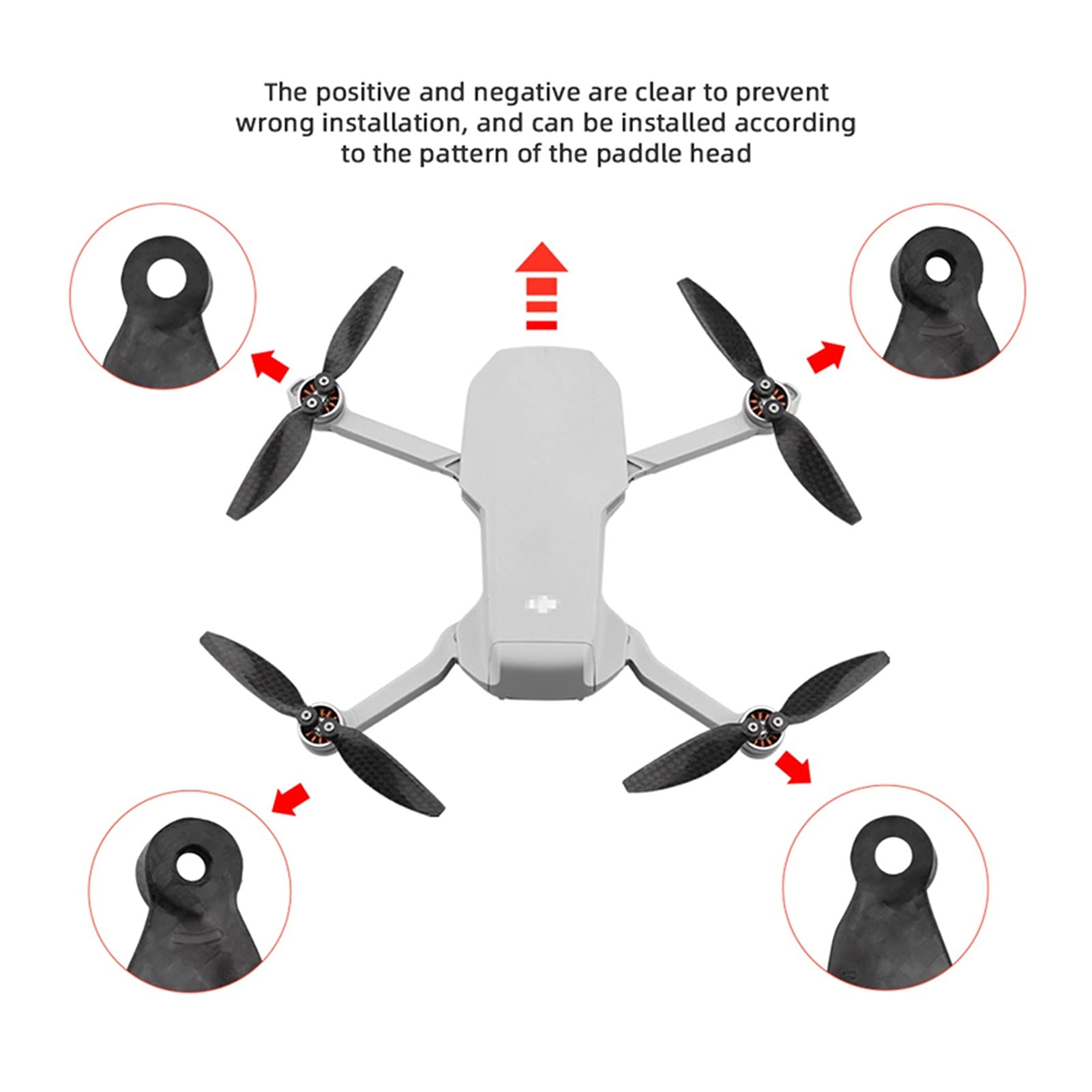 Części zamienne dla dronów z włókna węglowego o niskim poziomie | hałasu, łopatki śmigieł, trwałe wentylatory skrzydełkowe, akcesoria dla dla DJI