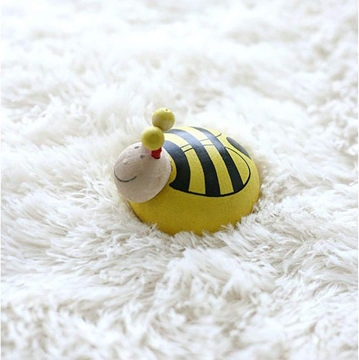 Tappeto per camera da letto rotondo moderno design tappeto soggiorno Shaggy pelo lungo rotondo interno antiscivolo arredamento moderno ultra morbido peluche stanza casa vivaio tappeto bianco diametro