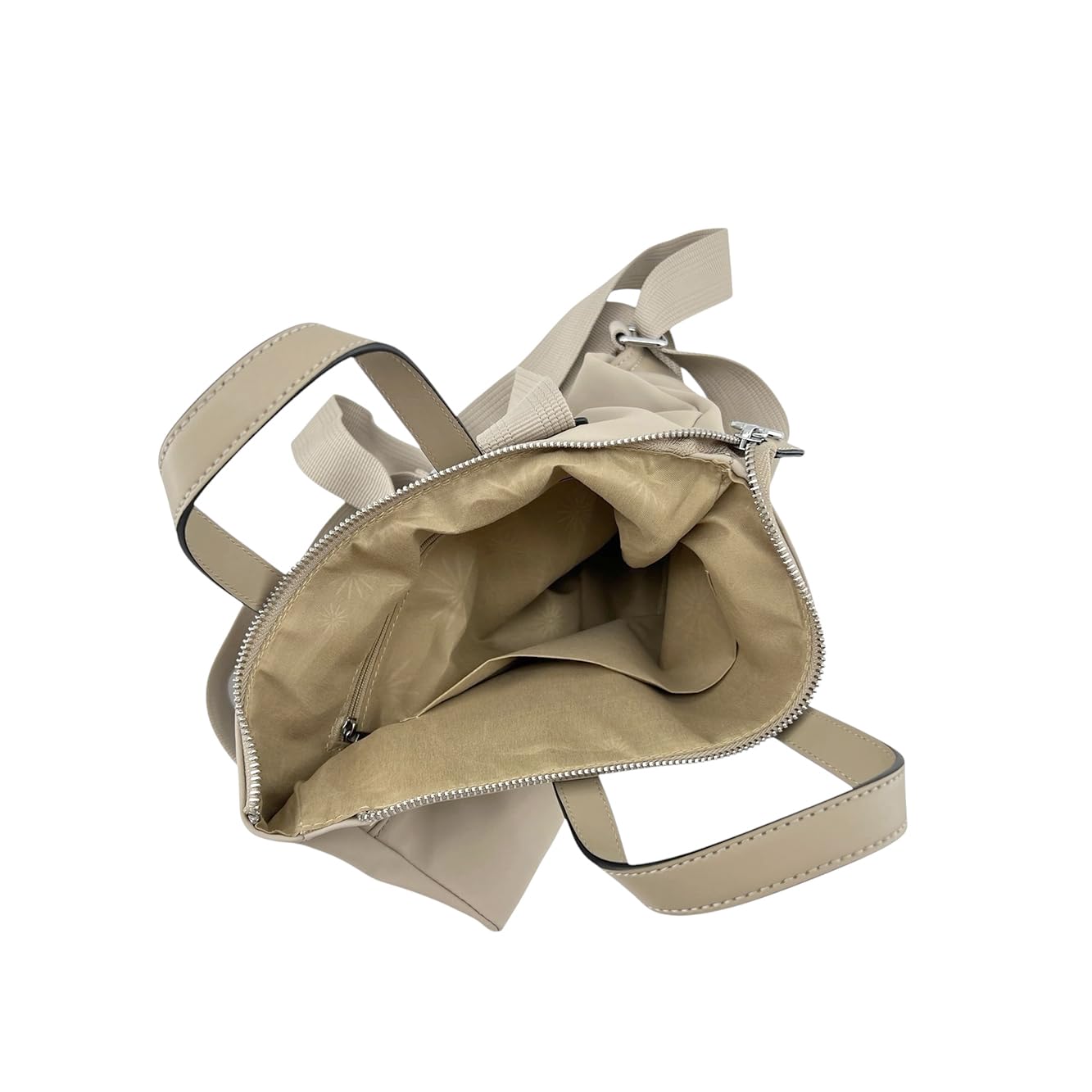 MODELISA - Bolso Mochila De Hombro Casual Cierre Con Cremallera Para Mujer (Beige)