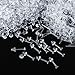 Shappy 1000 Pairs Plastic Cartilage Earring Posts Bulk Clear Ear Pins and Silicone Rubber Backs Earnuts Earring Backs for Work Men Women DIY Supplies Jewelry