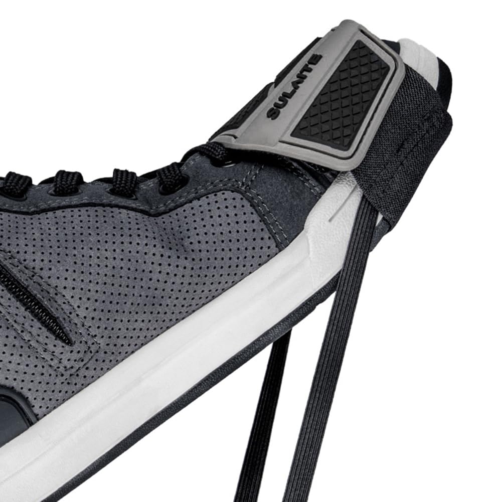 Motorrad Schuhe Schaltschutz, Motorrad Gangschaltung Gummi Schuhschutz mit Einstellbarem elastischem Band, Universal Motorrad Schaltpad Schuhschutz Pads Schaltabdeckung (Braun)