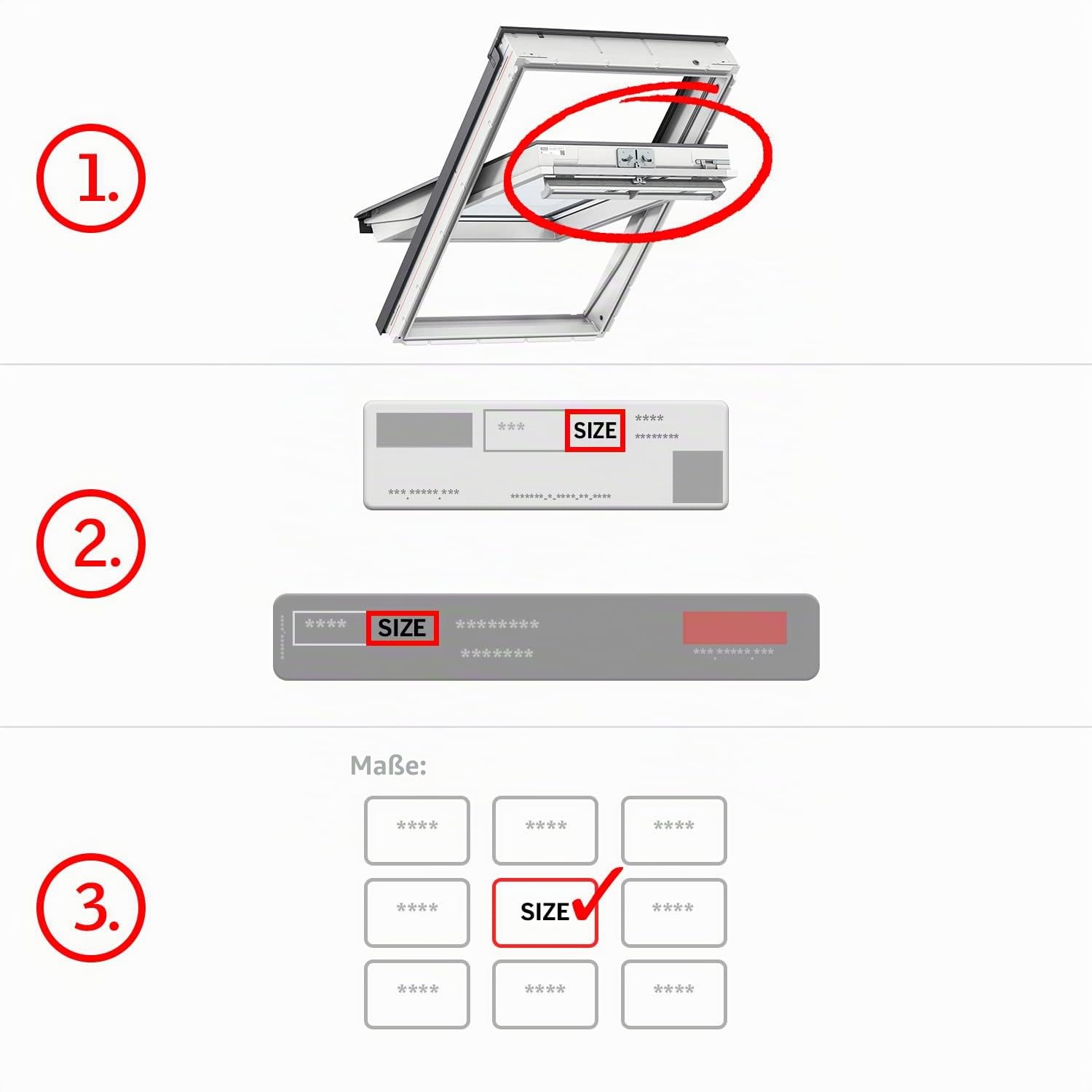 VELUX Sichtschutz-Rollo mit Haltekrallen, FK06, F06, FK04, F04, Weiß