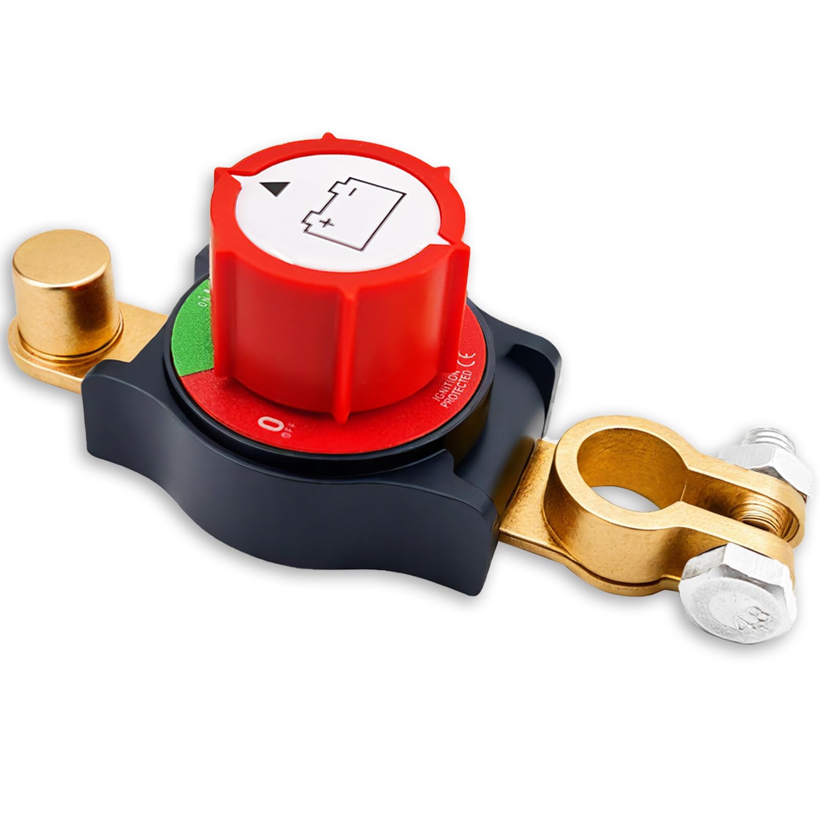 Top Post Battery Disconnect Switch,12-48V Car Battery Kill Switch,Terminal Blocks are .67in and .83in,Battery Disconnect Switches are Mainly Used in Automobiles, Rvs, Boats, Solar Panels Batteries