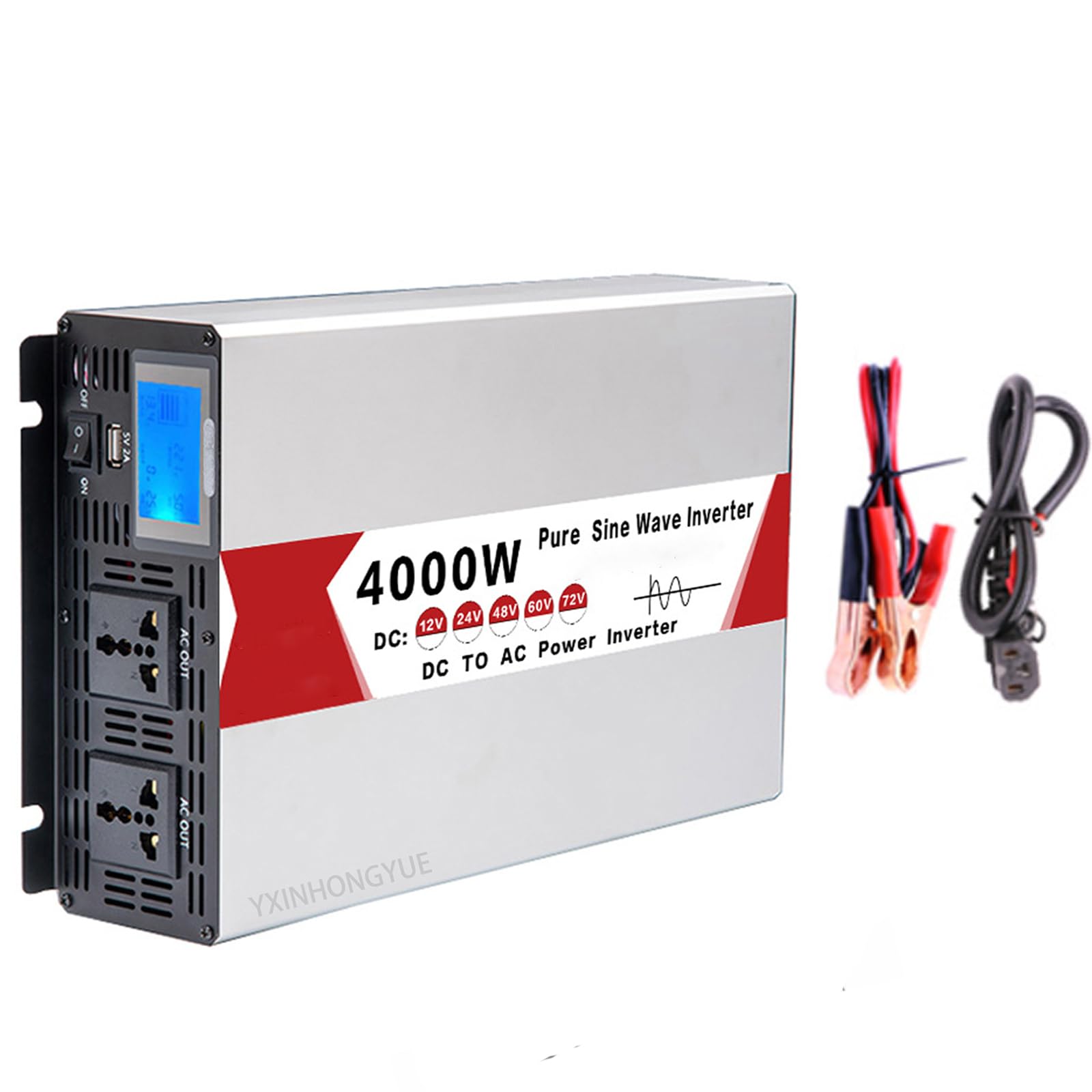 2000W DC 12V 24V 48V 60V do AC 110V 220V Off-Grid Inwerter energii słonecznej z wieloma funkcjami zabezpieczającymi przed nagłą awarią zasilania, podróżą
