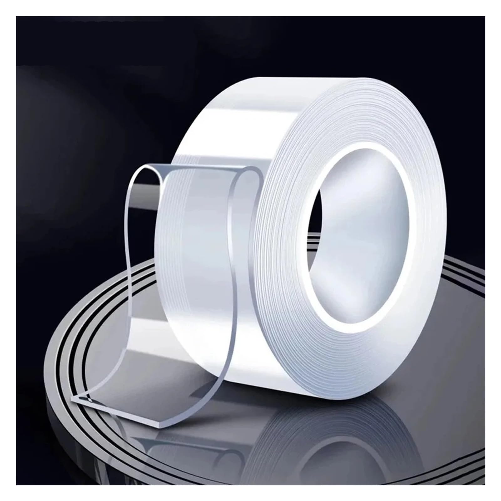 Nastro adesivo biadesivo trasparente, Nastro adesivo resistente trasparente riutilizzabile, biadesivo, for bagno, cucina, parete, decorazione, accessori(20mmx2m)