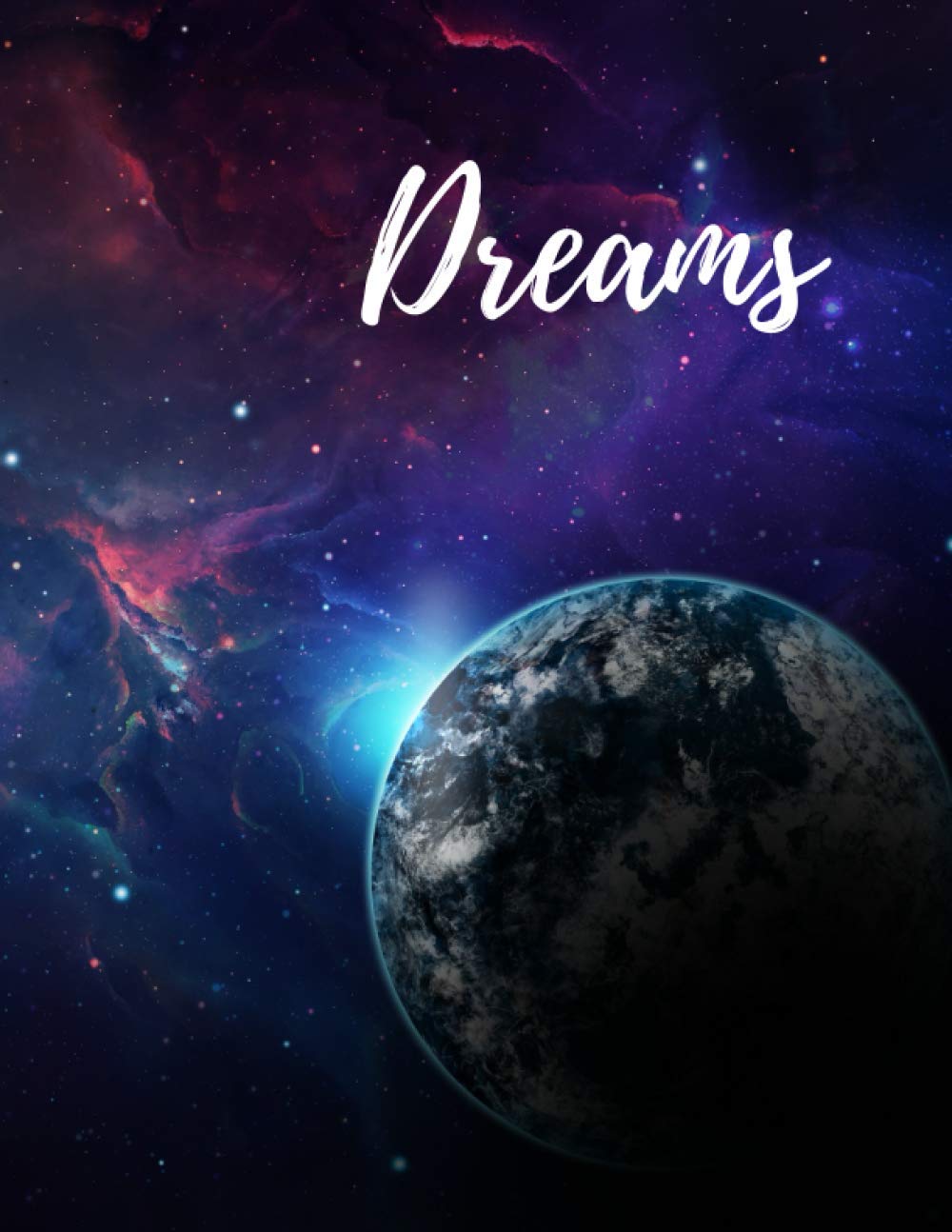 Celestial Theme Dream Journal 8.5"x11": 100 pages (50 sheets), Lined and Dated Notebook with Celestial print cover, 8.5"x11" (Letter) size, Paperback