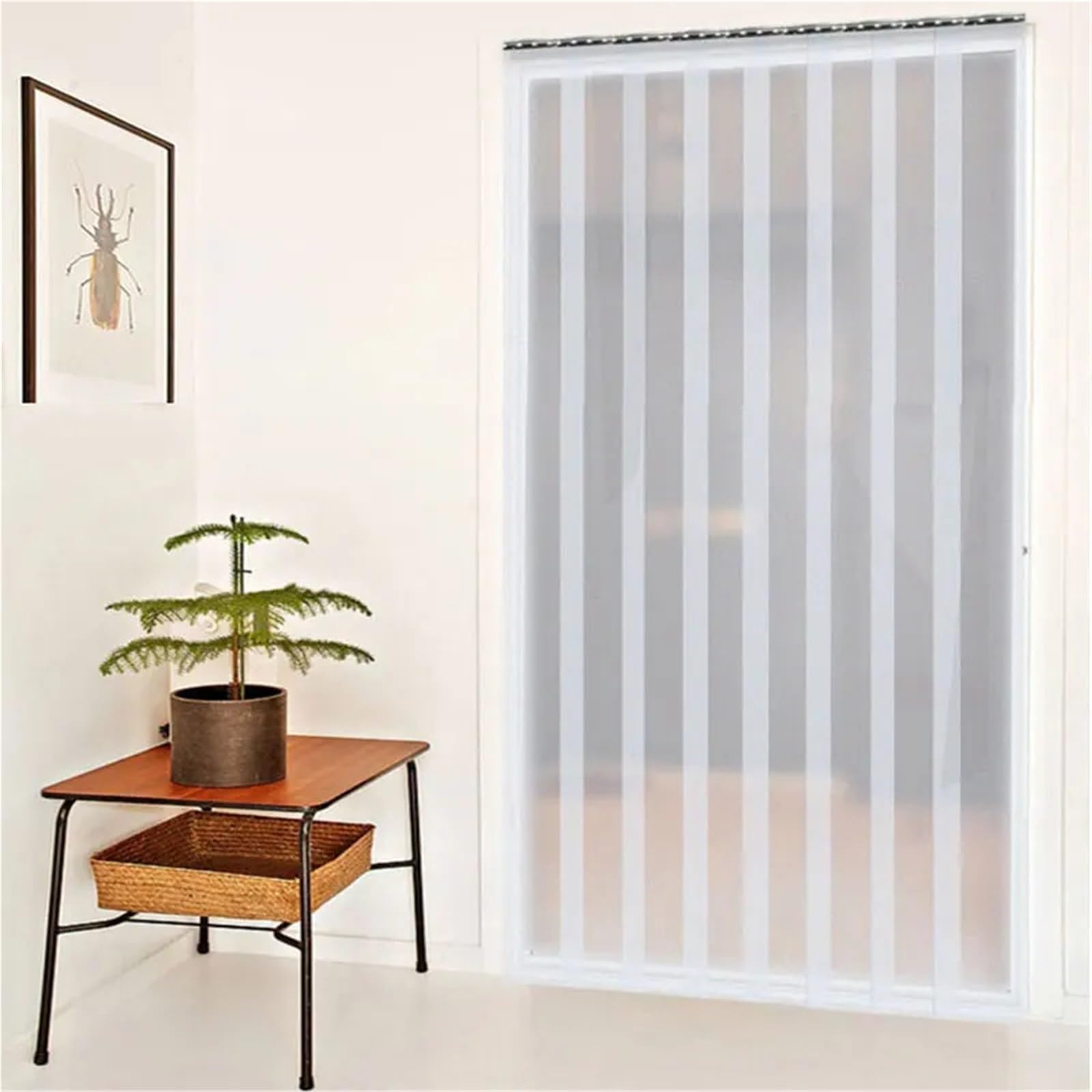 Rideaux à Bandes en PVC Transparent 1PCS Kit PVC Door Curtain Matte Windproof Air-Conditioning Soft Indoor Outdoor Room Hanging Strip Screen Warehouse(18x160)
