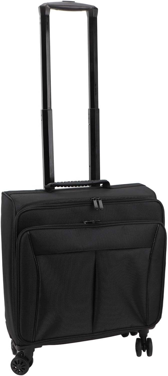 Professional Rolling Makeup Train Case Large Capacity Travel Cosmetic Organizer Suitcase Portable Artist Storage Bag with Straps, Default