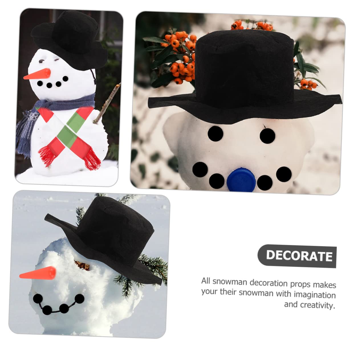 Cabilock 5 Sets Schneemann Ankleideset Schneemann Bastelset Rentier Zwerge Schneeflocken Schneemann Ankleidezubehör Weihnachts Schneemann Dekorationen Schneemänner Schneemann Bastel