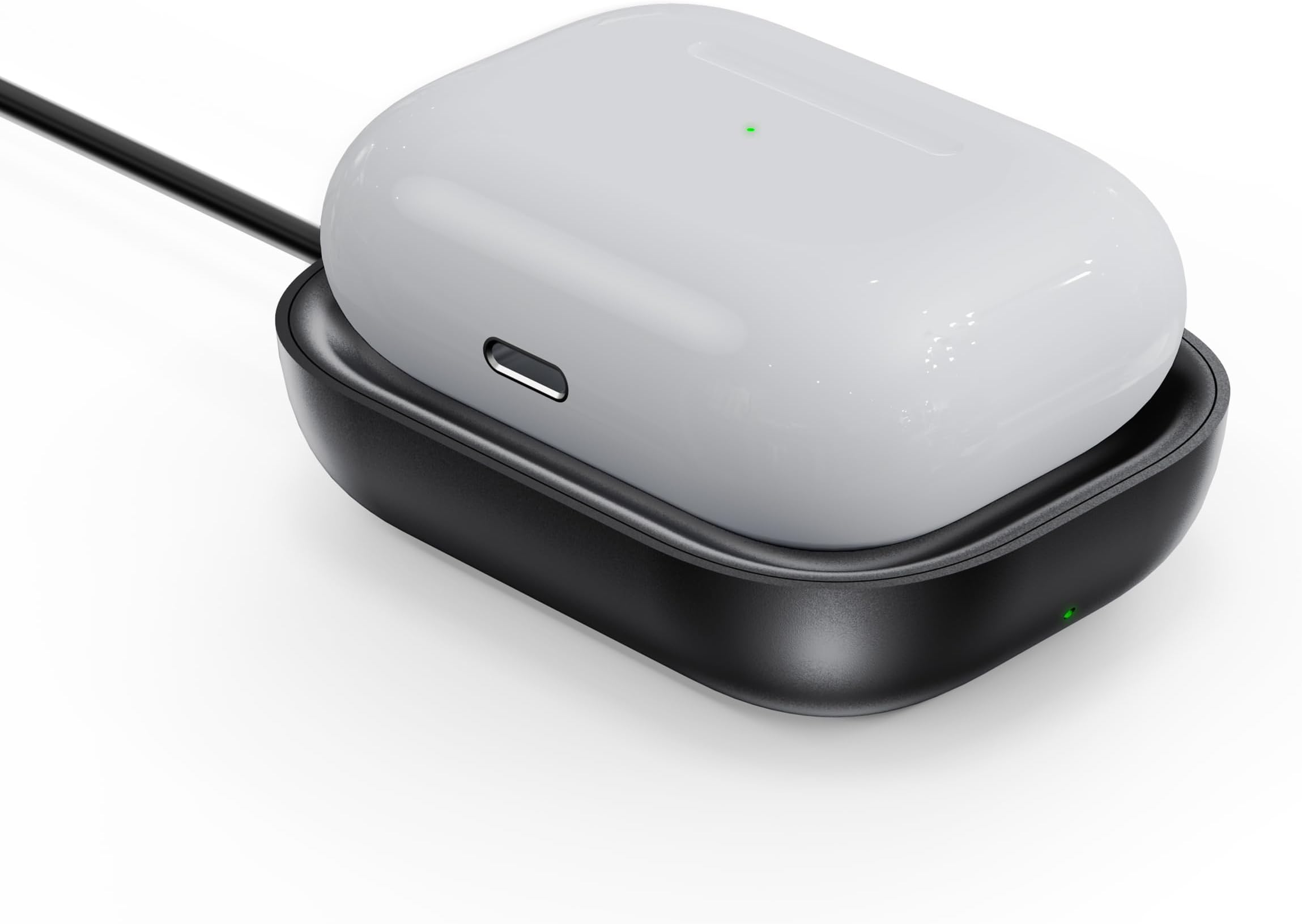 for Airpod Charger, Designed Wireless Charger for Airpods 4(ANC)/3rd/2nd Gen, for New AirPod Pro 3 (2025)/ 2nd Gen, Wireless Earbuds, Slim & Compact for Travel Home Office, Black-2