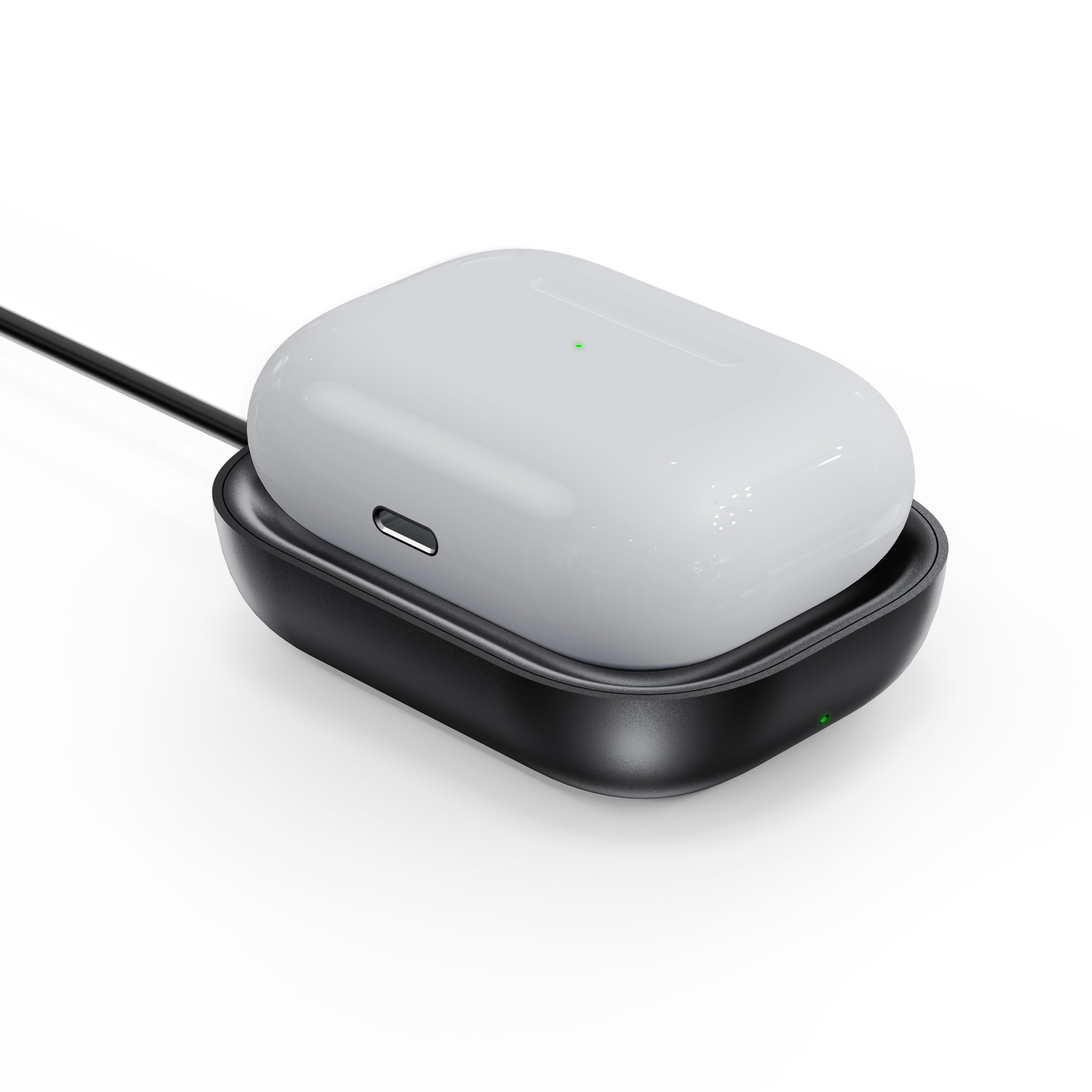 for Airpod Charger, Designed Wireless Charger for Airpods 4(ANC)/3rd/2nd Gen, for New AirPod Pro 3 (2025)/ 2nd Gen, Wireless Earbuds, Slim & Compact for Travel Home Office, Black-2