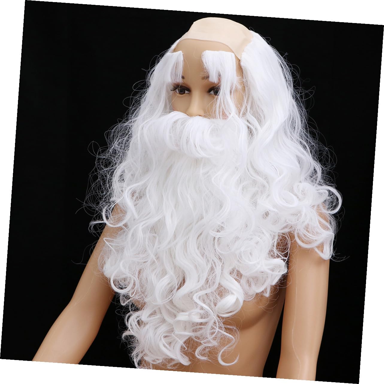 Santa Claus Cosplay Set Beard Eyebrows Wig Costume Props Safe Skin-friendly Party Fancy Dress Halloween Celebration Accessory