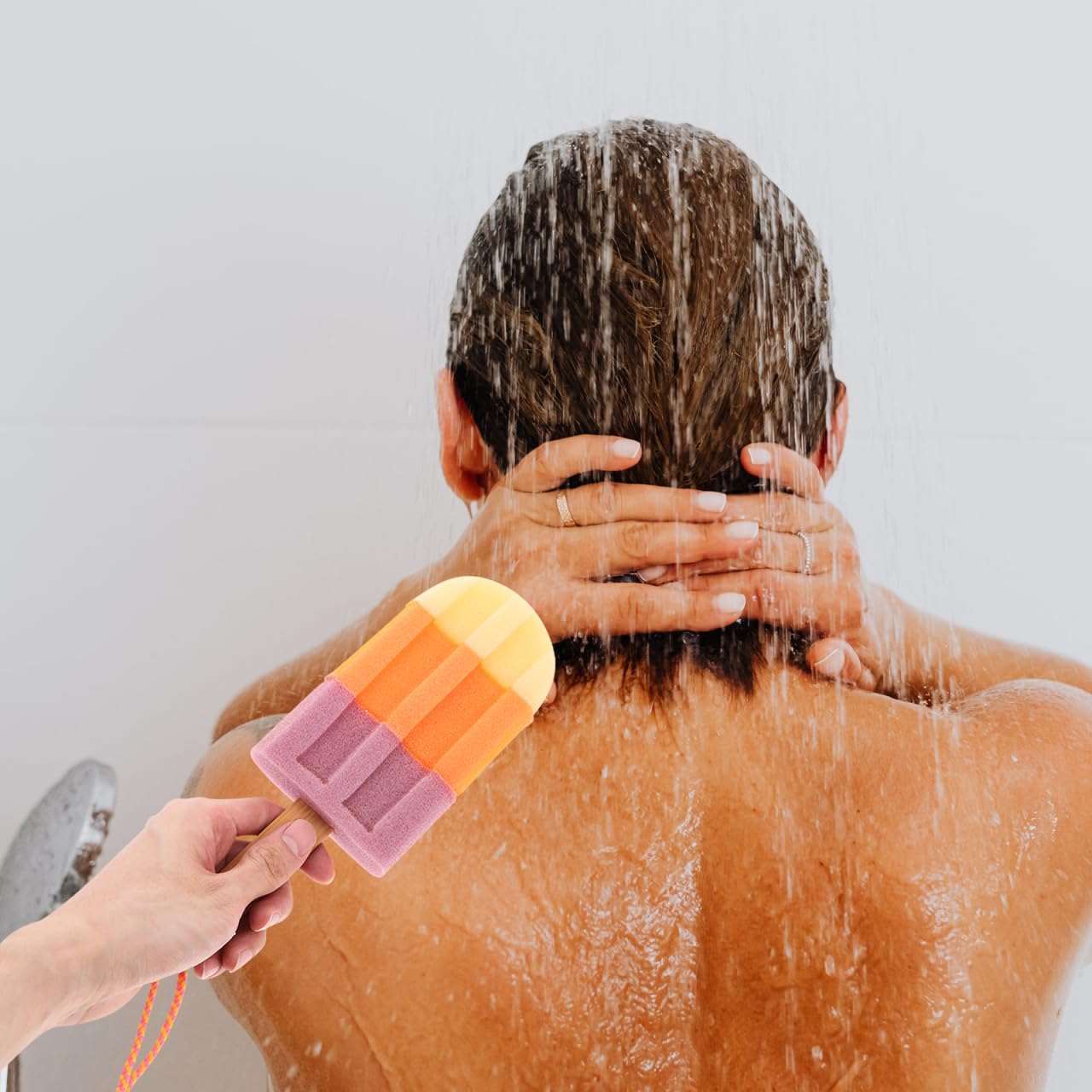 Lurrose Ice Cream Shower Sponge: 3pcs Ice Cream Bath Loofah - Cute Shower Sponge - Loofah Popsicle (Random Color) - Image 6