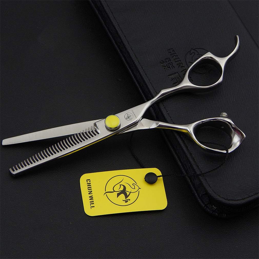Couper Les Cheveux Ciseaux Set 6 Pouces, Coupe De Cheveux Ciseaux 440C Outil Styling en Acier Inoxydable (Ciseaux Droits Et Ciseaux Dents), pour Les Enfants, Les Femmes Et Les Hommes