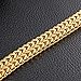18K gold Cuban bracelet fashion accessories men's solid Miami hip-hop style mesh bracelet Christmas and holiday gifts (Yellow gold, 9inch)