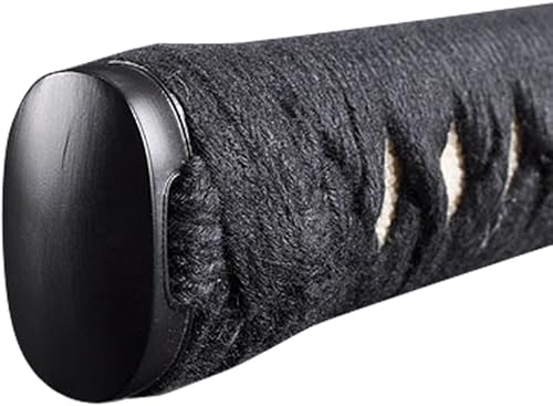Miniatura 5 de Handmade Sword - Espada Wakizashi de entrenamiento Iaido sin afilar de acero inoxidable, hecha a mano, espiga completa, vaina negra (Wakizashi de