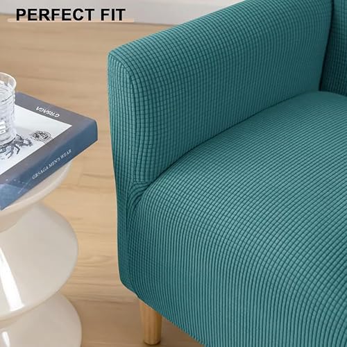 Miniatura 4 de Funda impermeable para silla decorativa con brazos, elástica de jacquard individual, funda de sofá suave tapizada para silla de club de lectura,