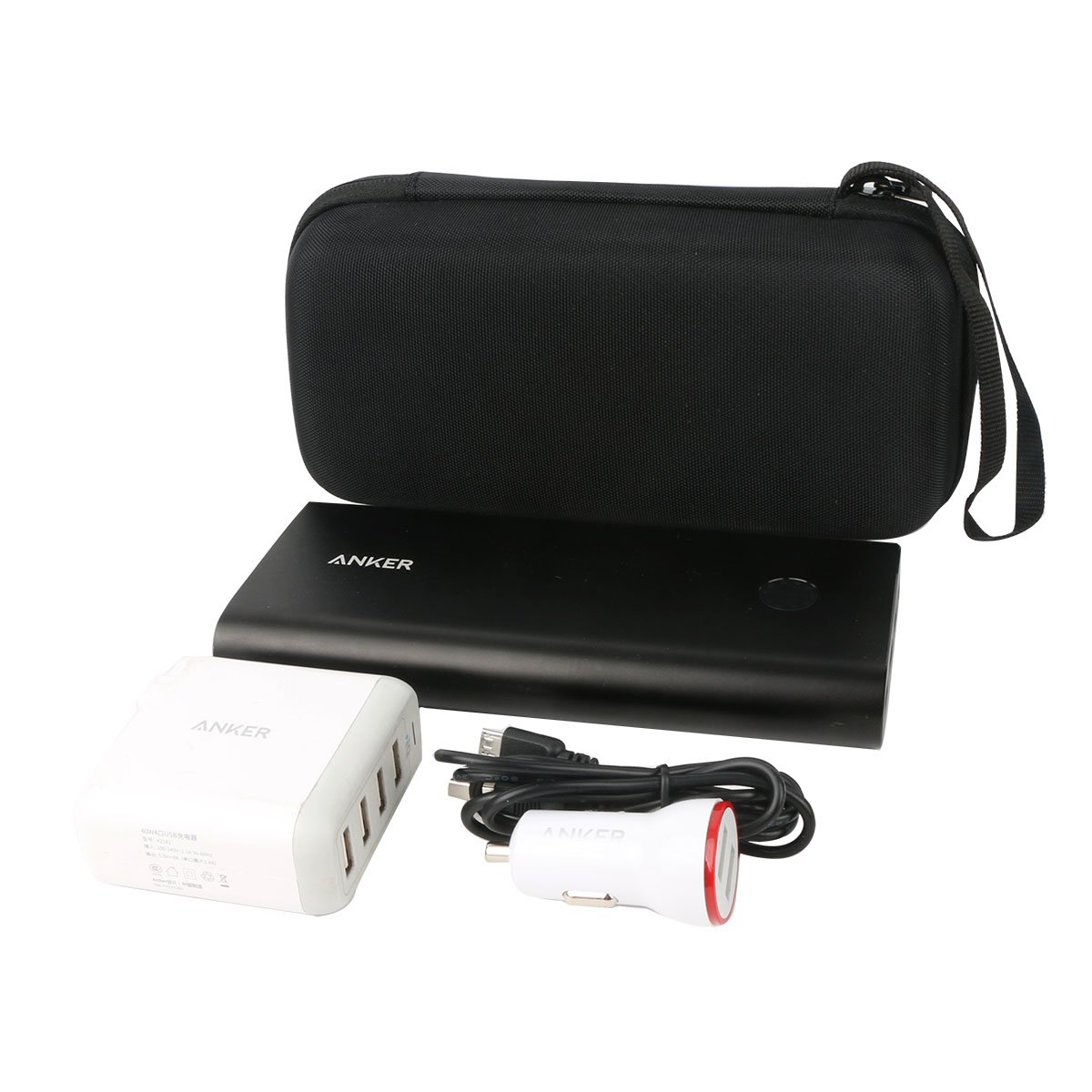 Custodia Da Viaggio Per Batteria Anker PowerCore 26800 - Khanka - Rigida EVA Con Maniglia E Tasca Per Cavi