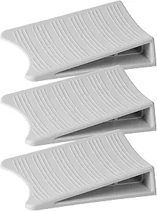 3 Pack Door Stoppers for Bottom of Door, Optish Rubber Door Stop Hold The Door Open in Both Directions, Non Slip Doorstop, Door Stopper Wedge for Carpet, Hardwood, Tile, Stone, Concrete