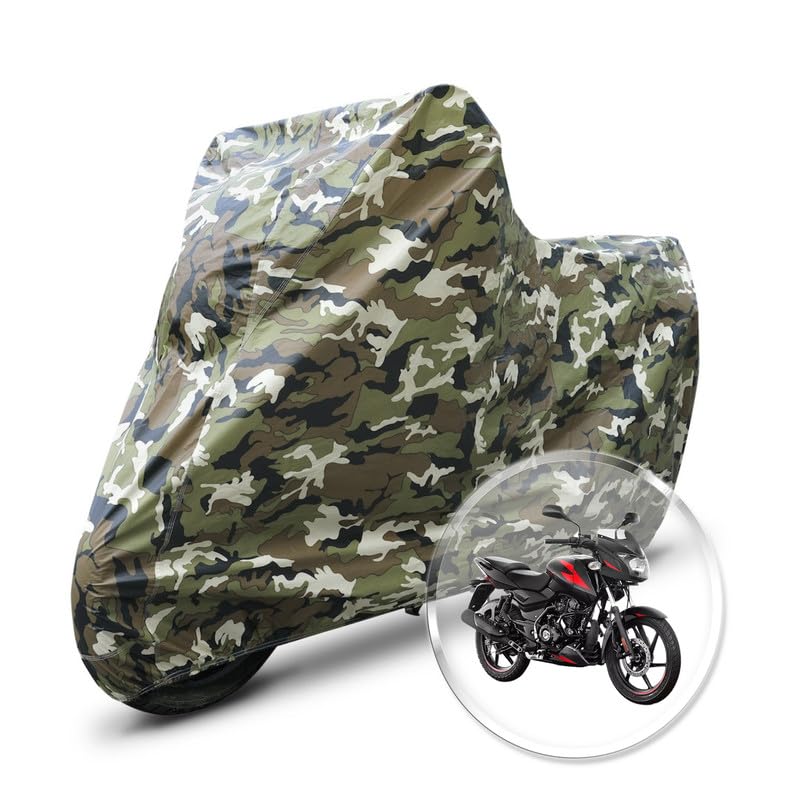 Image of Neodrift 'JungleMax' Bike Cover for Bajaj Pulsar 125 (All-Weather Motorcycle Protection, Water & UV Resistant, Dustproof, Windproof).