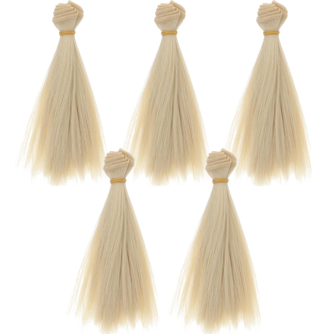 EXCEART 5 Stck puppenhaare zum Basteln Puppe Tressen Percke Puppen 15cm  Lange Glatte Haar Percken Puppen Hitze Bestndig Gerade Synthetische Haar  fr Puppen Haare DIY Selber Machen Gold : Amazon.de: Kche, Haushalt