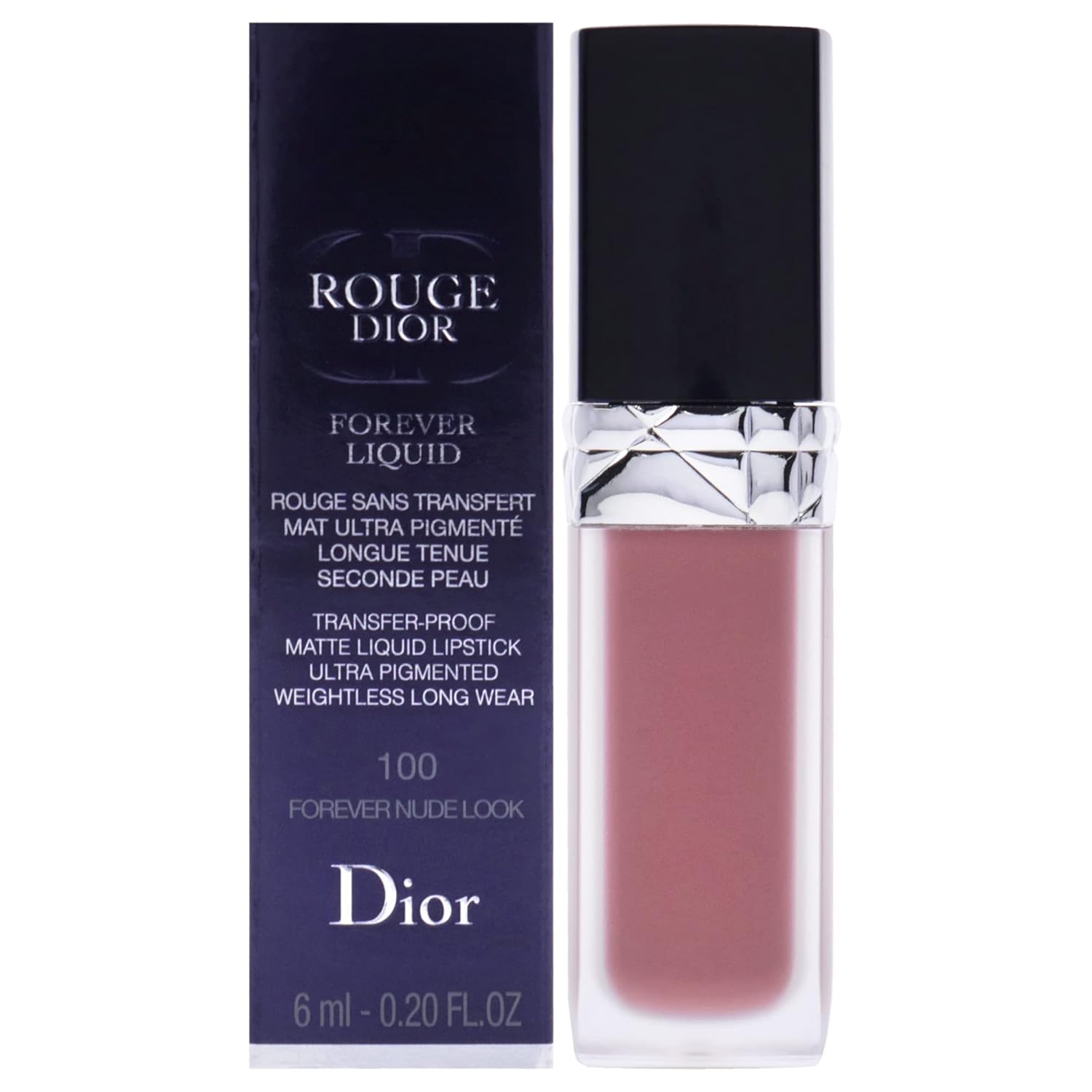 Dior Christian Rouge Forever Liquid Matte – 100 Forever Nude Look Lipstick Women 0.2 oz Dior Christian Rouge Forever Liquid Matte – 100 Forever Nude Look Lipstick Women 0.2 oz