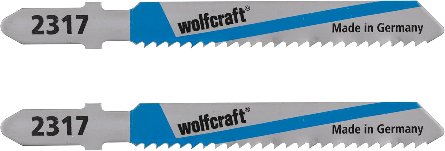 wolfcraft 2317000 2 Jigsaw blades T-Shaft/HSS/steel sheets 3-6 mm