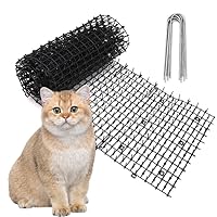 200 * 28cm Katzen-Matte mit Spikes Katzenabwehr-Matte Stacheln Gartenarbeit Kunststoff Katzenmatte 8 Heringe Haustierabschreckungsmatte für Wildtiere Pflanzenschutznetz den Außenbereich