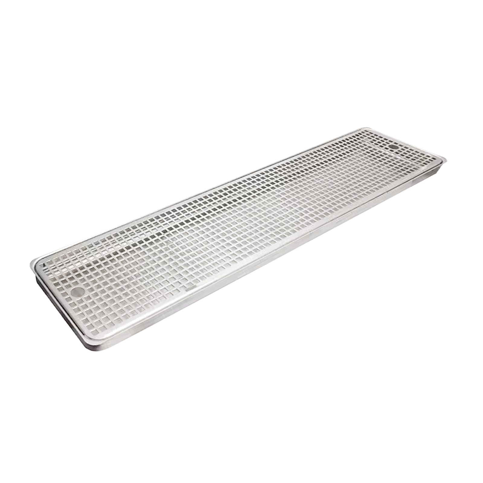 Vassoio antigoccia in acciaio inossidabile da 30 cm, vassoio rettangolare per scolare la birra per baristi, caffè, campeggio e bar, strumento per raccogliere l'acqua, 50 cm di lunghezza